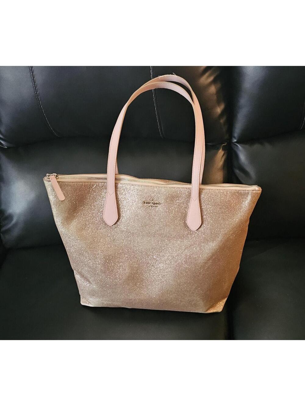 Kate spade pink glitter tote